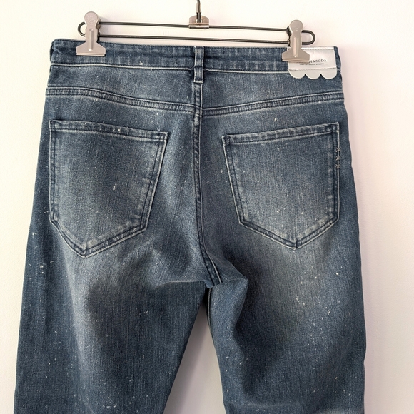 Scotch & Soda Women's Blue Ankle Jeans With White Speckles ~ Size 27 - Picture 5 of 12